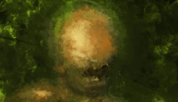 Αφηρημένη Κεφάλι Τέρας Στυλ Πινέλου Ψηφιακή Απεικόνιση — Φωτογραφία Αρχείου