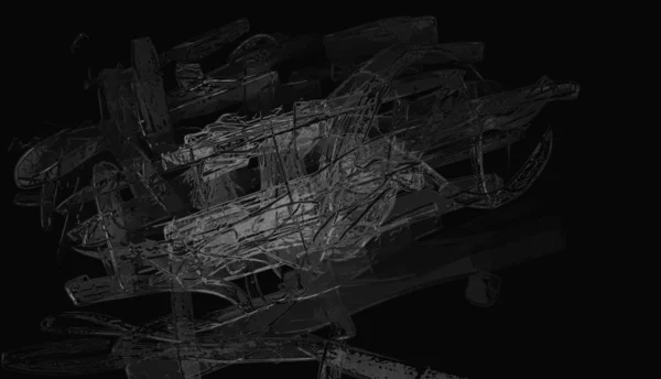 Абстрактний Срібний Метал Блискуча Ілюстрація Цифрового Творчого Фону — стокове фото