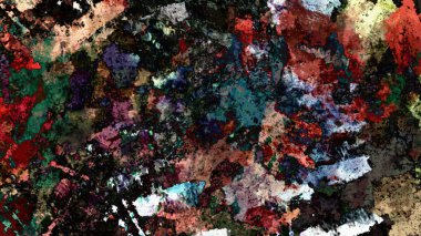 Dijital arazi yüzey pas hareketi renkli resimde