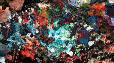 Dijital arazi yüzey pas hareketi renkli resimde