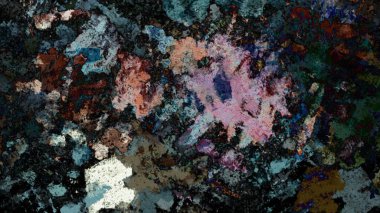 Dijital arazi yüzey pas hareketi renkli resimde