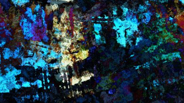 Dijital arazi yüzey pas hareketi renkli resimde