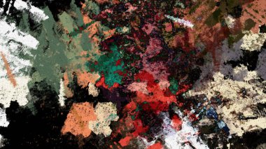 Dijital arazi yüzey pas hareketi renkli resimde