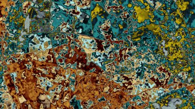 Dijital arazi yüzey pas hareketi renkli resimde