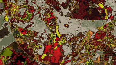 Dijital arazi yüzey pas hareketi renkli resimde