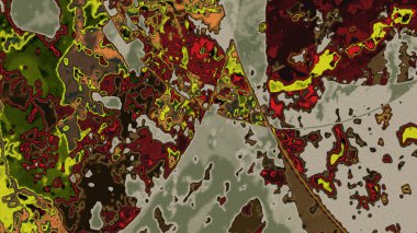 Dijital arazi yüzey pas hareketi renkli resimde