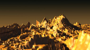 Dijital sanatta uzaylı soyut manzara boyama