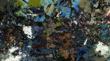 Dijital arazi yüzey pas hareketi renkli resimde