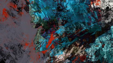 Dijital arazi yüzey pas hareketi renkli resimde