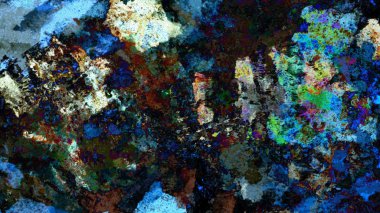 Dijital arazi yüzey pas hareketi renkli resimde