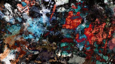 Dijital arazi yüzey pas hareketi renkli resimde