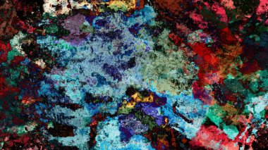 Dijital arazi yüzey pas hareketi renkli resimde