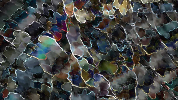 Digital Terrain Surface Rust Movement Colorful Illustration — Stock Photo, Image