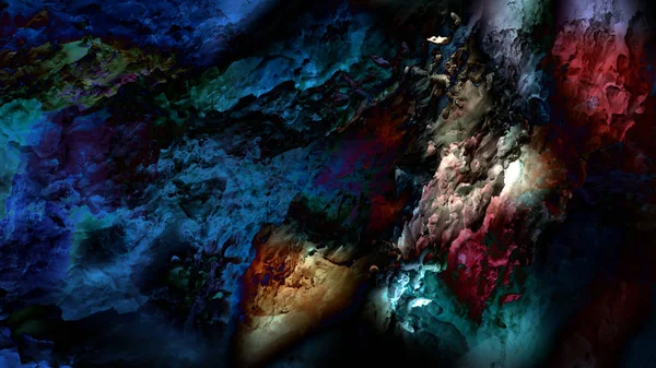 Surface Terrain Numérique Mouvement Rouille Illustration Colorée — Photo