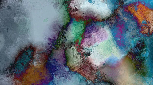 Pintura Digital Textura Vista Aérea Paisaje Superficie Oxidación Movimiento Colorido —  Fotos de Stock