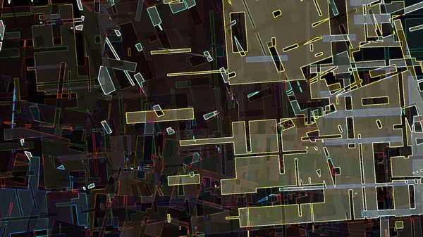 Renkli Kavramsal Arka Plan Dijital Soyut Çizimi — Stok fotoğraf