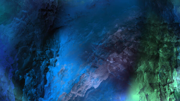 Digital colorful illustration, abstract terrain background