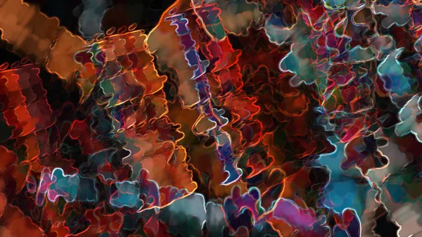 Digital Teren Suprafață Rugină Mișcare Colorată Ilustrație — Fotografie, imagine de stoc