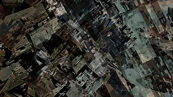 Abstrato Geométrica Cidade Urbano Design Futurista Conceito Digital Ilustração Fundo — Fotografia de Stock