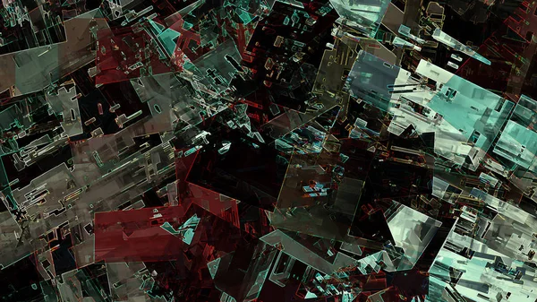Abstracte Geometrische Stad Stedenbouwkundig Ontwerp Futuristische Concept Digitale Afbeelding Achtergrond — Stockfoto