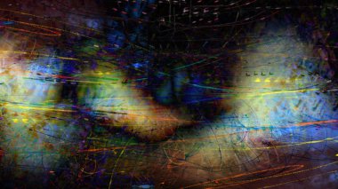 dijital sanat geometrik soyut arka plan kavramı