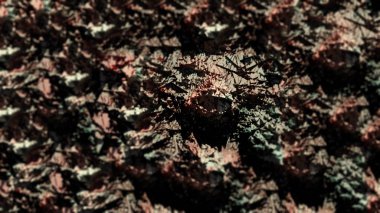 yapı ve formlar ile soyut arazi arka plan, dijital sanat