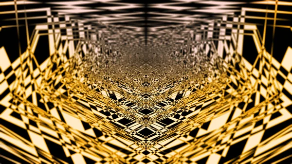 Psychedelisch Abstrakter Geometrischer Hintergrund Mit Strukturen Und Formen Digitale Kunst — Stockfoto