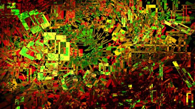 yapı ve formlar ile soyut geometrik arka plan, dijital sanat