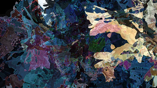 Цифровая Абстрактная Иллюстрация Деревенского Фона Местности — стоковое фото