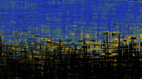 Fondo Urbano Abstracto Con Edificios Rascacielos Arte Digital — Foto de Stock