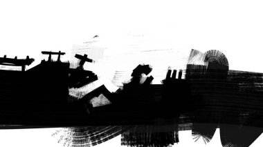 yapıları ve formları ile soyut garip arka plan, dijital sanat