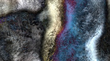 Dijital fantastik illüstrasyon soyut arazi arka plan