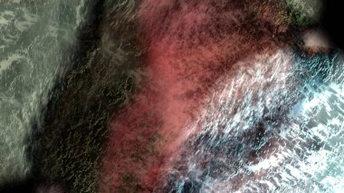 Dijital fantastik illüstrasyon soyut arazi arka plan