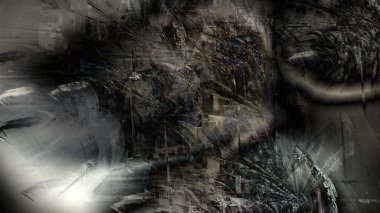 soyut arazi arka plan dijital illüstrasyon