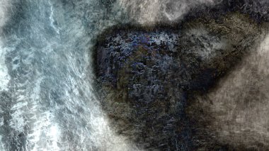 Dijital fantastik illüstrasyon soyut arazi arka plan