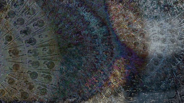 Abstrakte Geometrische Chaos Landschaft Digitale Illustration Hintergrund — Stockfoto