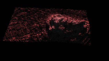 yapı ve formlar ile soyut arazi arka plan, dijital sanat