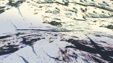 Dijital soyut manzara resimleri fırça darbesi illüstrasyon