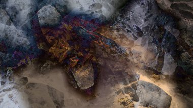 Soyut sanat duvar doku malzeme tasarımına renk yüzey eski boya dijital illüstrasyon arka plan