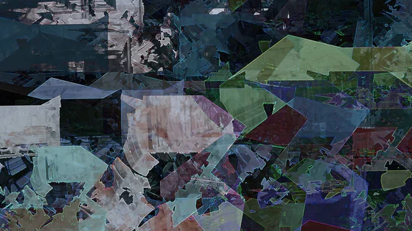 Иллюстрация Красочного Абстрактного Фона Рельефа Местности Цифровом Искусстве — стоковое фото