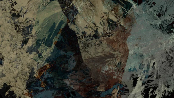 Buntes Terrain Abstrakter Hintergrund Der Digitalen Kunst — Stockfoto