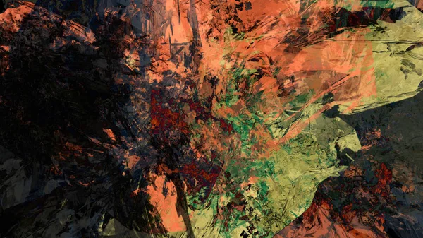 Fondo Abstracto Terreno Colorido Arte Digital — Foto de Stock