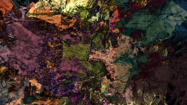 Illustratie Van Kleurrijke Terrein Abstracte Textuur Achtergrond Digitale Kunst — Stockfoto