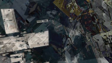 dijital sanat geometrik soyut arka plan