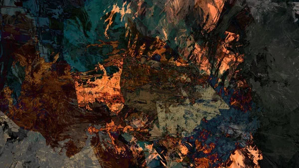 Färgglad Terräng Abstrakt Bakgrund Digital Konst — Stockfoto