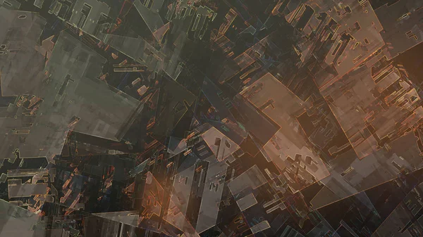 数字绘画城市几何纹理图案结构材料表面插图背景 — 图库照片