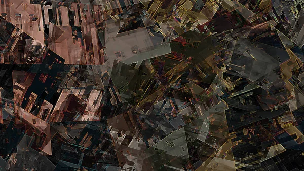 Geometrický Abstraktní Pozadí Digitálním Umění — Stock fotografie