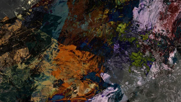 Красочный Ландшафт Абстрактного Фона Цифровом Искусстве — стоковое фото