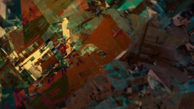 dijital sanatrenkli soyut arazi arka plan