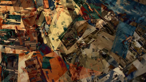 Bunte Abstrakte Terrain Hintergrund Der Digitalen Kunst — Stockfoto